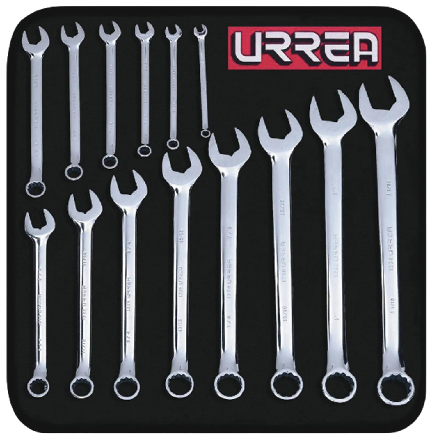 LLAVES COMBINADAS PULIDO ESPEJO CROMADA DE 12 PUNTAS